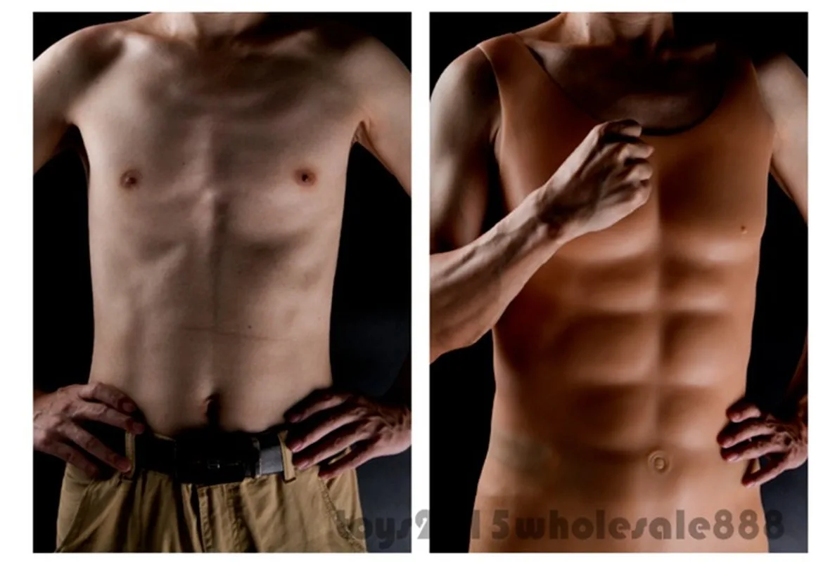 Очаровательные силиконовые человеческие мышцы 1750g для косплея мышц грудной