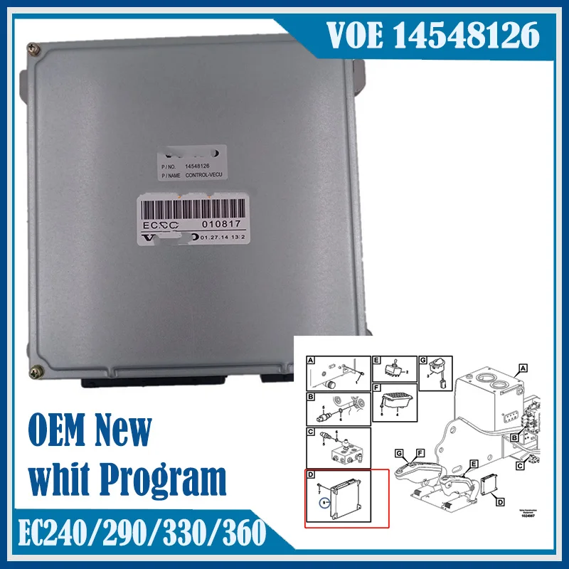 

New Controller Control Unit VECU 14548126 VOE14548126 For EC240C EC290C EC330C EC360C Excavator ECU Controller Board Panel