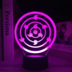3d-светодиодная лампа Rinnegan Magatama в стиле аниме, ночник в подарок на день рождения, ночсветильник для спальни, светодиодный светильник с сенсорным датчиком для декора комнаты