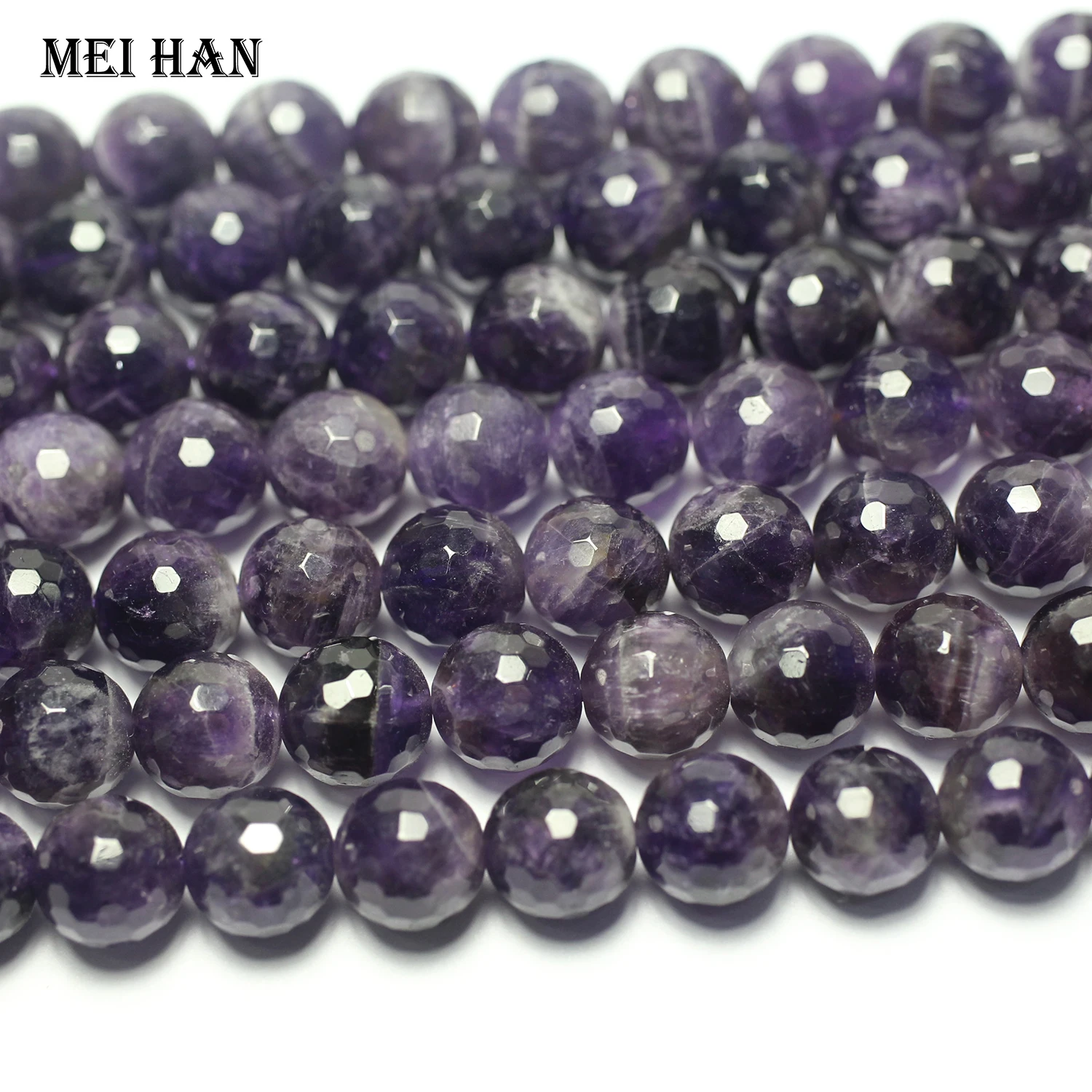 Бусины Из Натурального аметиста граненые 10 мм