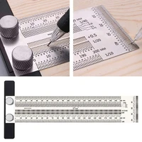 high precision scale ruler t type ruler woodworking tools scribing mark line carpenter gauge cut marker measuring instruments