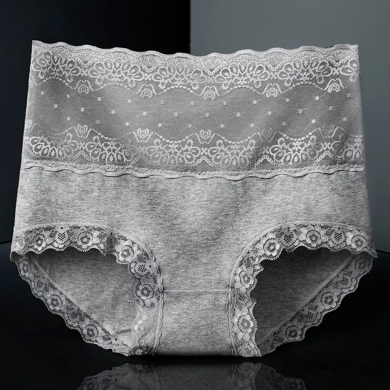 

New High Waist Sexy Lace Women Panties Cotton Breathable Soft Underwear Shapewear Abdomen Hips Slim Calcinha Lingerie Briefs