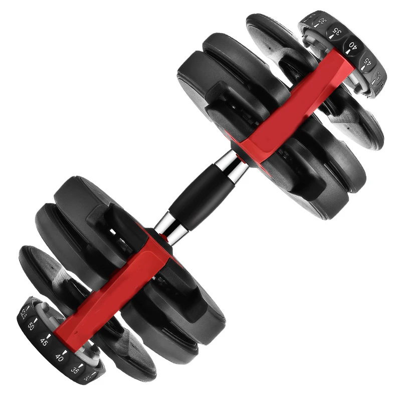 

2 pcs DHL Ship 5-52.5lbs Dumbbell Weight Adjustable Fitness Workouts Dumbbells Home Gym Professinal In Stock Black Red Hot Sale