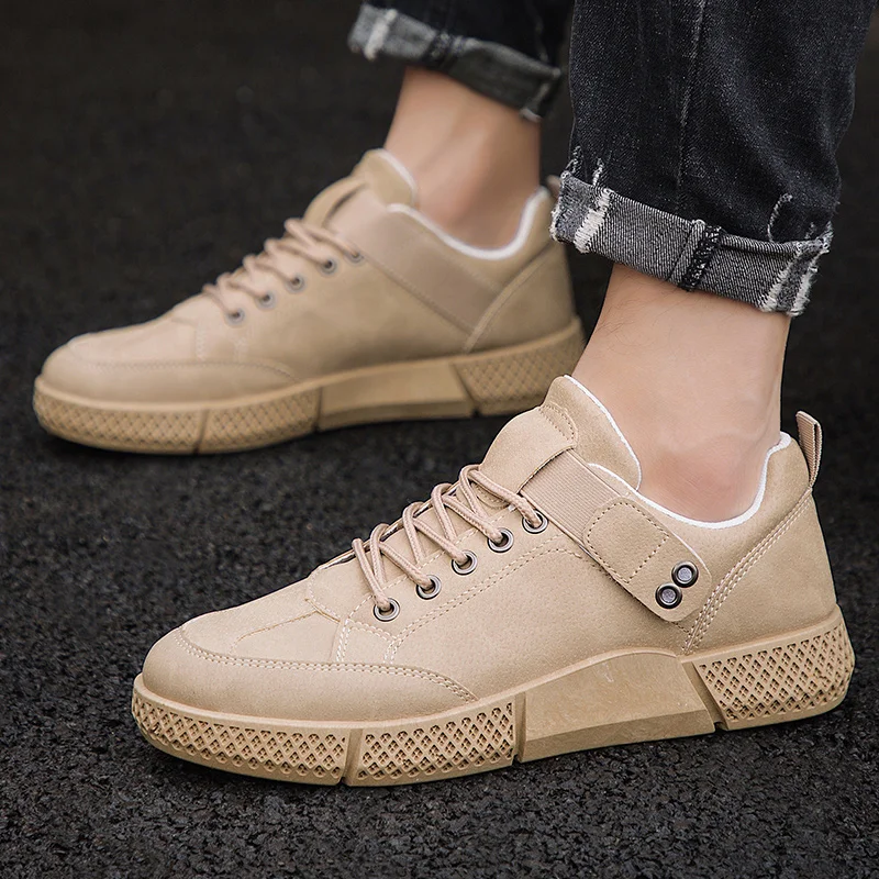 Мужские повседневные кроссовки Loveontop осенние кожаные дышащие на плоской подошве