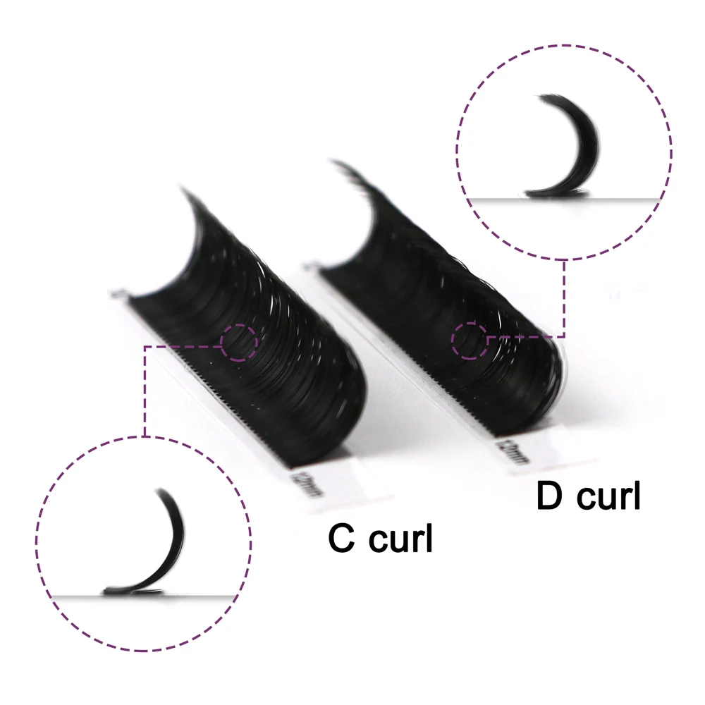 Ресницы Quewel V-образные для наращивания плоские двухсторонние из искусственной