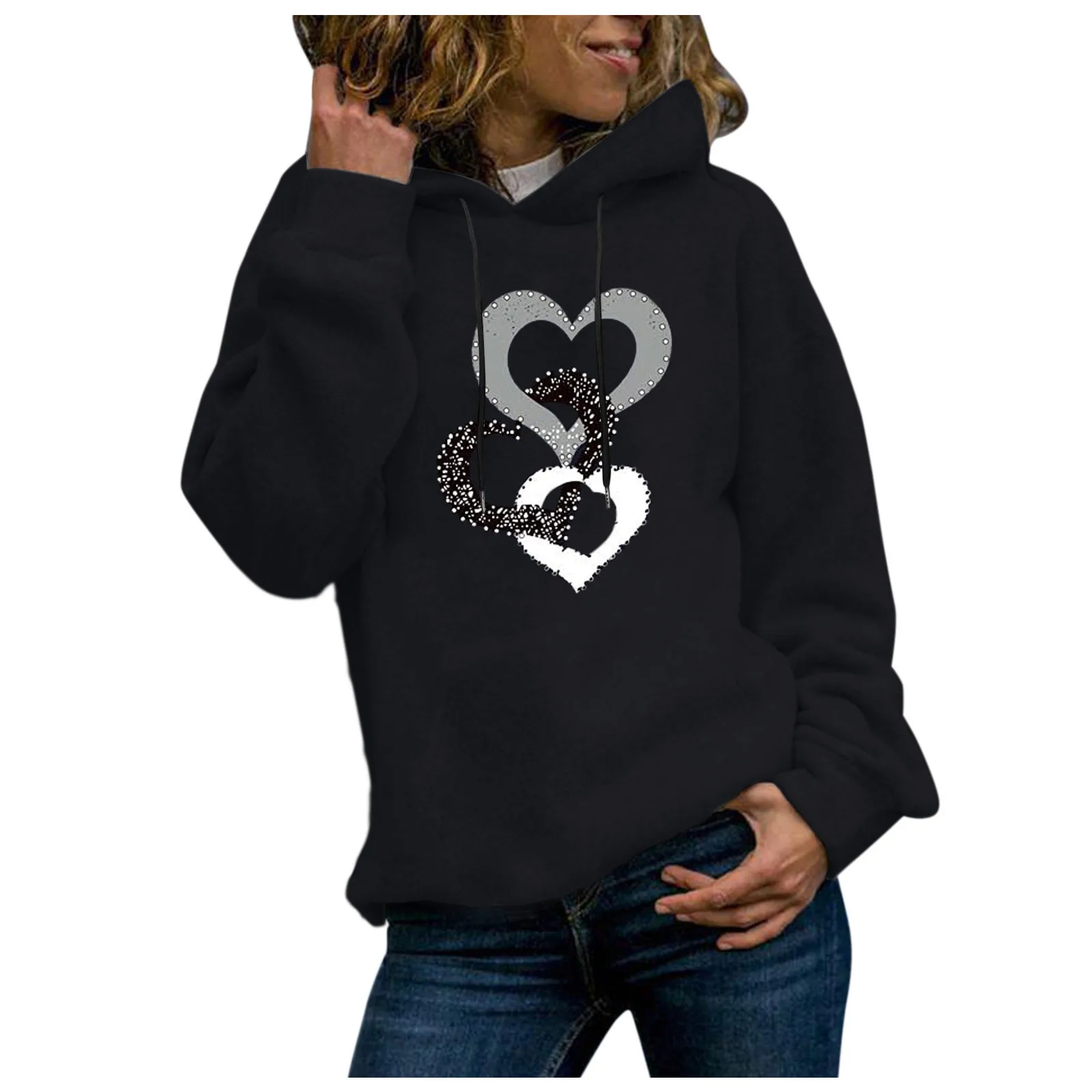 59# Oversize Sweatshirts 2021 Print Women's Long Sleeve Hoody Jumper Pullover Top Blouse Women's Sweatshirt Женское Платье
