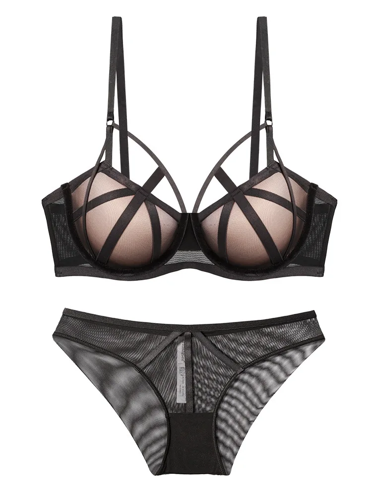 

Lingerie Sexy Hot Intimates Bra Sets Panty G-string Transparent Lace Brief SetsUnderwear ropa interior sujetador sous-vetements