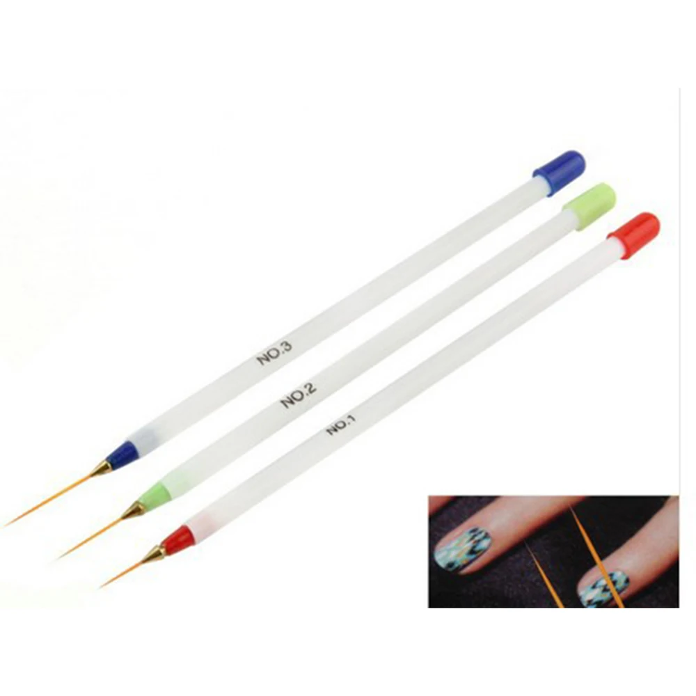 3 комплекта карандашей для дизайна ногтей точечные Инструменты Кисть новый набор