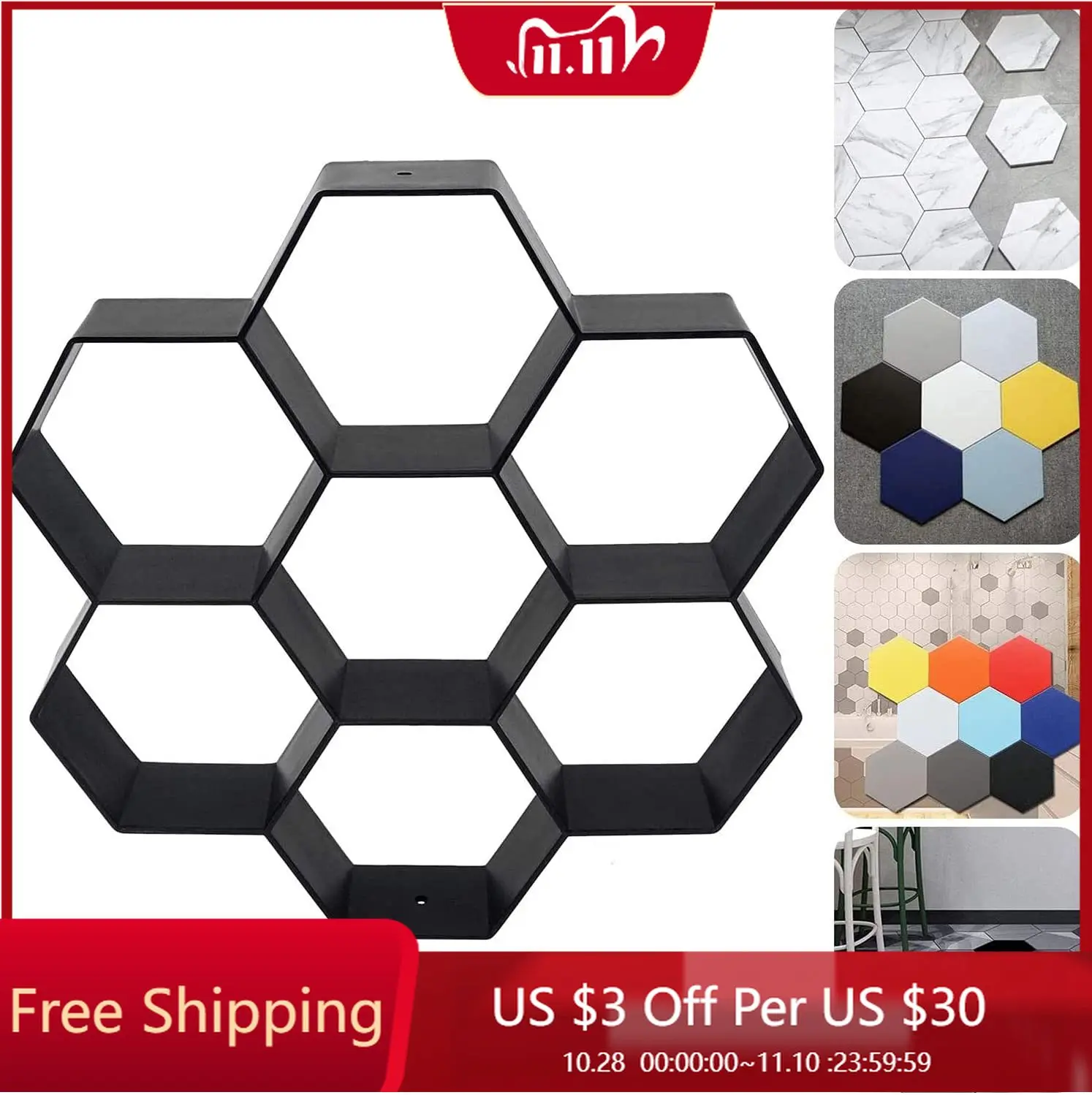 Garden Paving Mold DIY Path Making Concrete Mould Walk Maker Manually Pavement Cement Brick Tool Stepping Stone Block Buildings