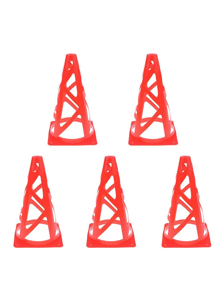 

5pcs 9" PE Sport Training Traffic Cone for Soccer Football Basketball Red Yellow