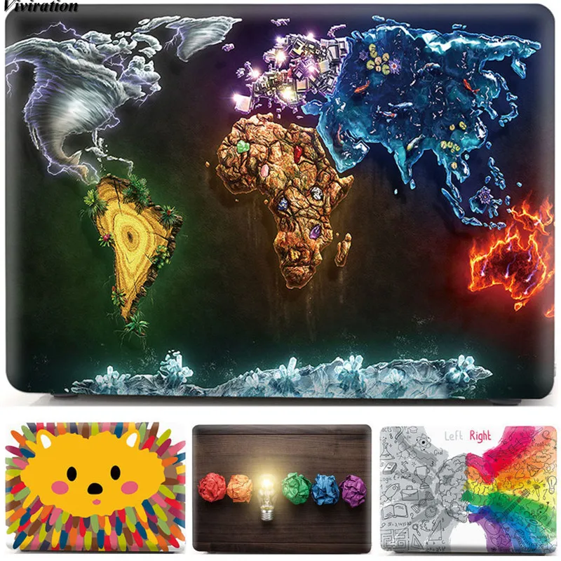 

For MacBook Air 13 A1932 Air 13 2020 A2179 Cover For Macbook Pro Air Retina 15 12 11 Laptop Replace Case World Map Prints Shell
