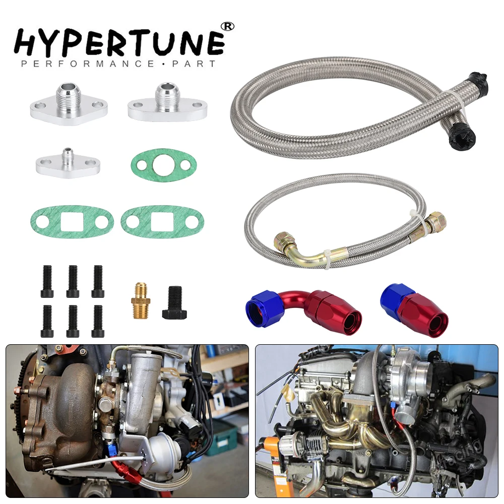 Hypertune Turbocharger маслоподача дренажной линии комплект 4AN 10AN для Тойота Супра 1JZ/2JZ 1JZGTE