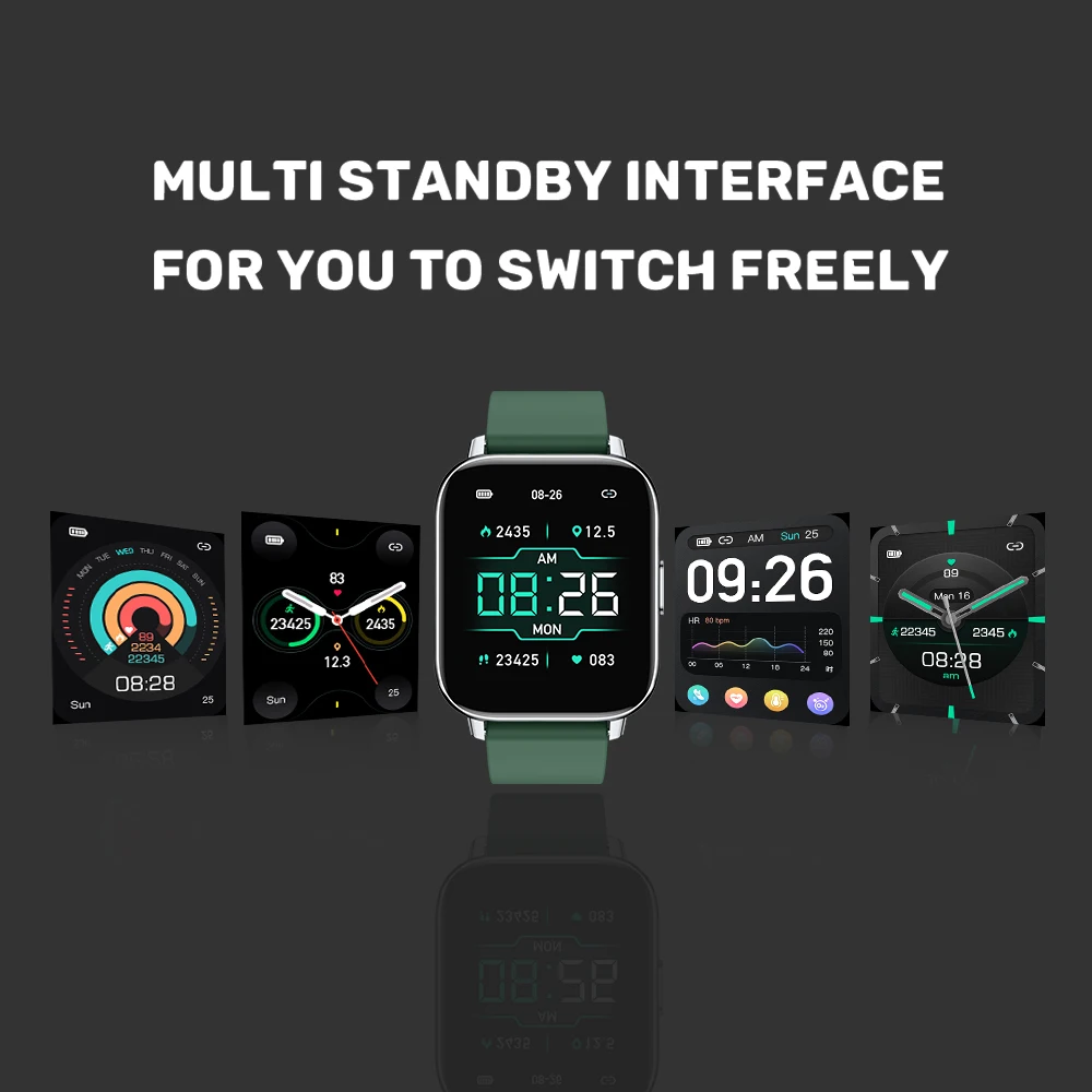 

Rogbid Rowatch 2S 1.69 Inch Smartwatch Men Full Touch Multi-Sport Mode With Smart Watch Women Heart Rate Monitor For iOS Android