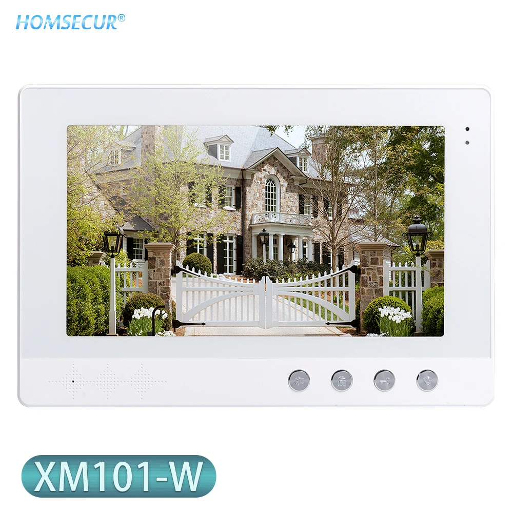 HOMSECUR XM101-W 10 1 &quotTFT LCD внутренний монитор для видеодомофона | Безопасность и защита