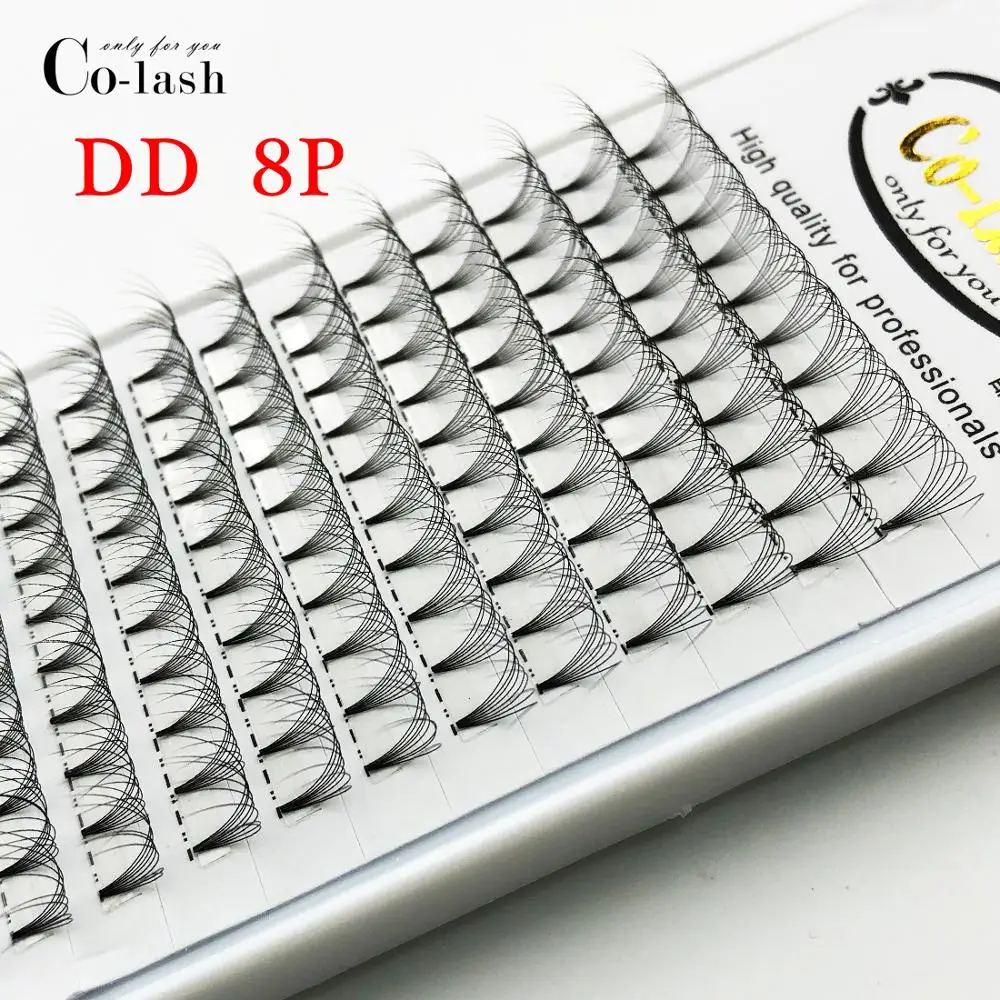 Готовые русские объемные ресницы Colash 3d/4d/5d/6d норковые короткие готовые для