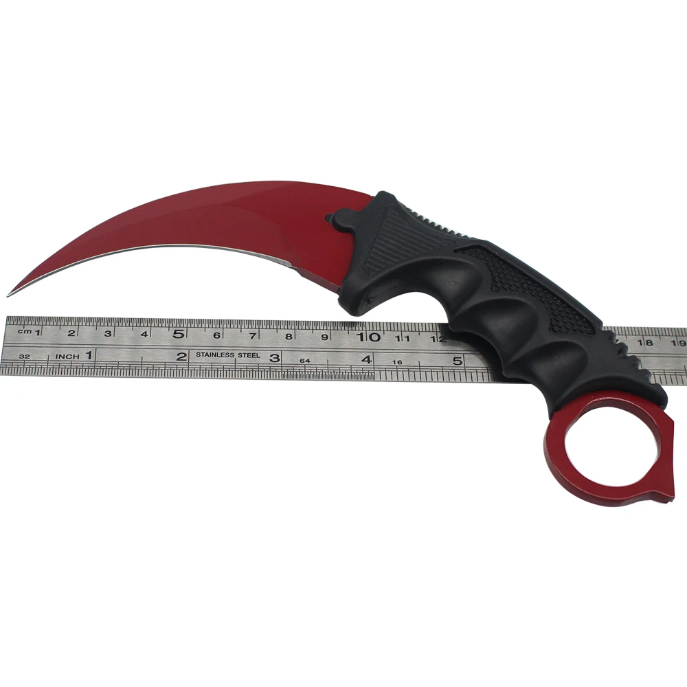 

CSGO counter strike hawkbill tactical claw karambit neck knife real combat fight camp hike outdoor self defense offensive