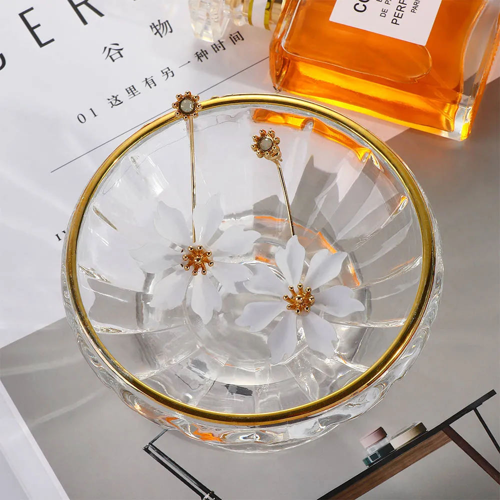 Женские длинные серьги гвоздики в богемном стиле бохо с цветком корейский стиль