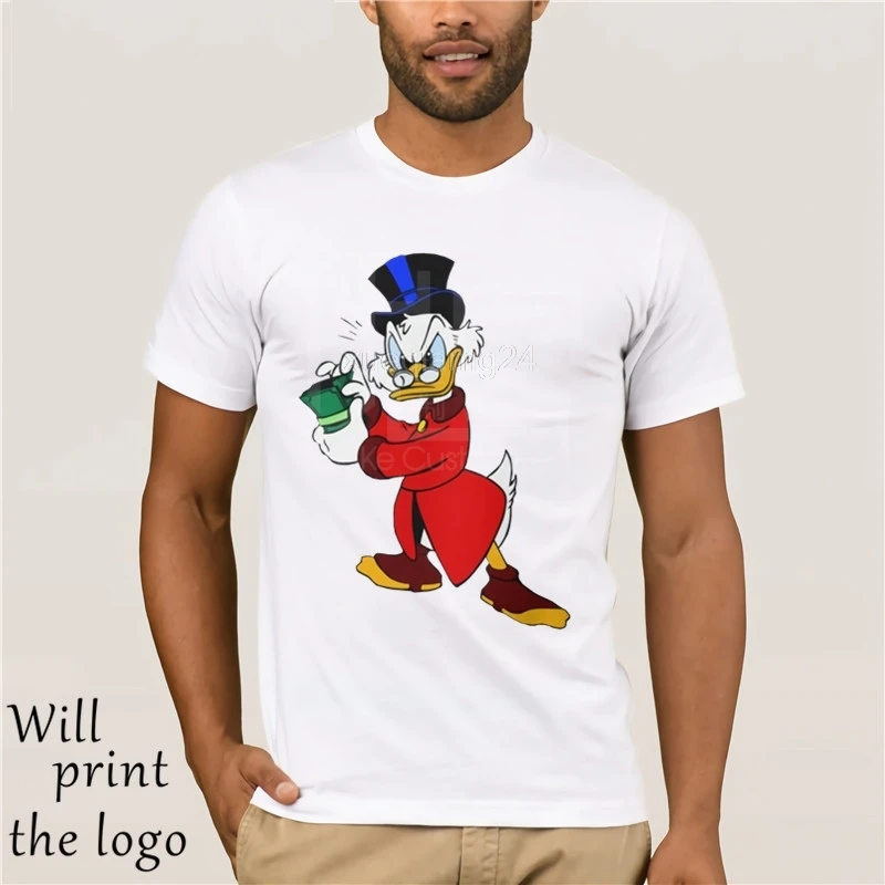 Модная крутая Мужская футболка Женская забавная Scrooge McDuck с принтом на
