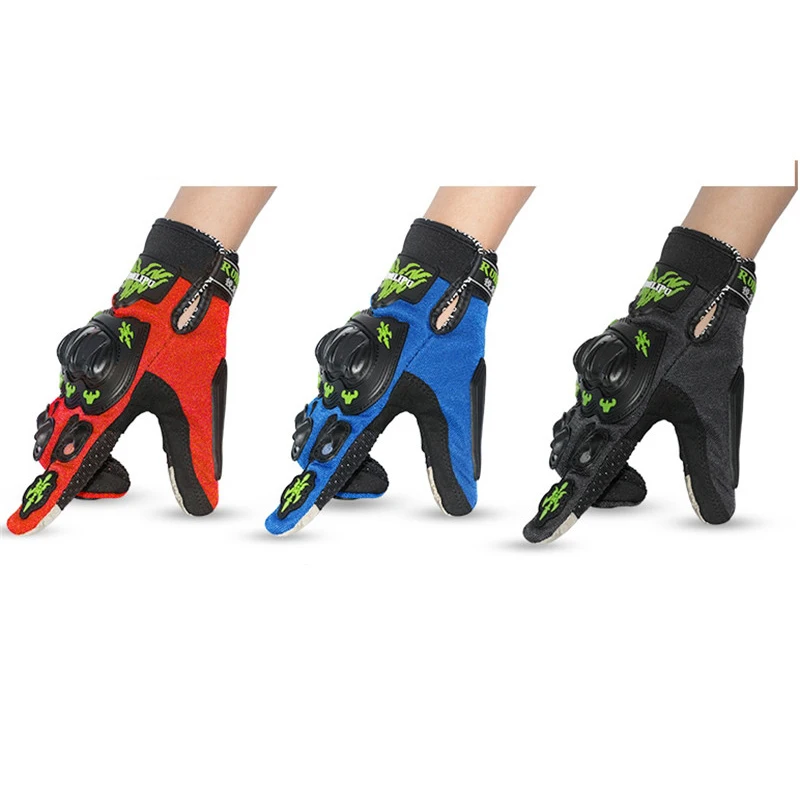 

Gloves for Motorcycle Full Finger Waterproof Touch Screen Enduro Gloves Hard Shell Protection Riding Gloves Black Red Blue