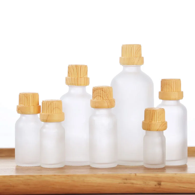 Оптовая продажа 500 шт./лот прозрачная стеклянная бутылка с бамбуковым колпачком