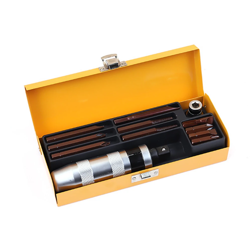 Сверхмощная ударная отвертка 12 шт. Набор бит S2 сломанный винт экстрактор для