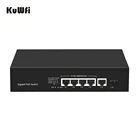 KuWFi 6 портов POE коммутатор Gigabit Ethernet сетевой коммутатор стандартизированный RJ45 порт IEEE 802,3 afat для POE камер