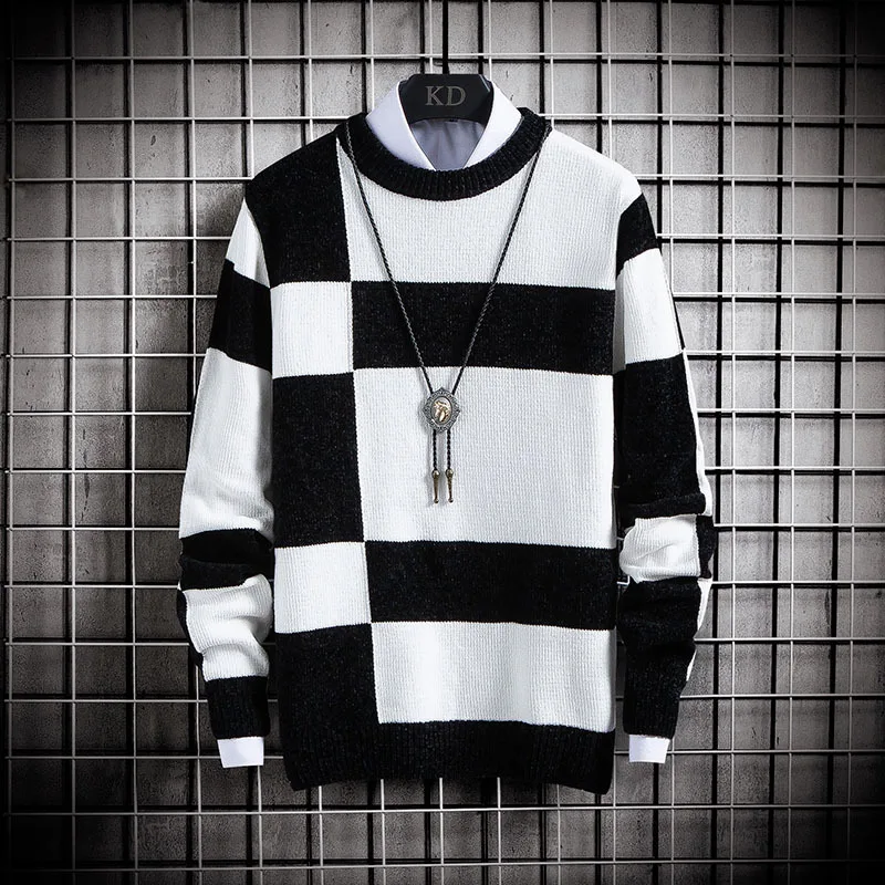 

Мужской свитер с круглым вырезом, Осень-зима