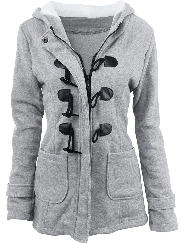 Fitaylor 2020 Новое Осеннее женское хлопковое приталенное длинное пальто с капюшоном