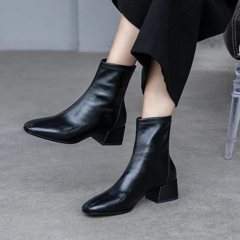 Buono Scarpe/Новинка сезон осень-зима ботильоны женские брендовые эластичные ботинки