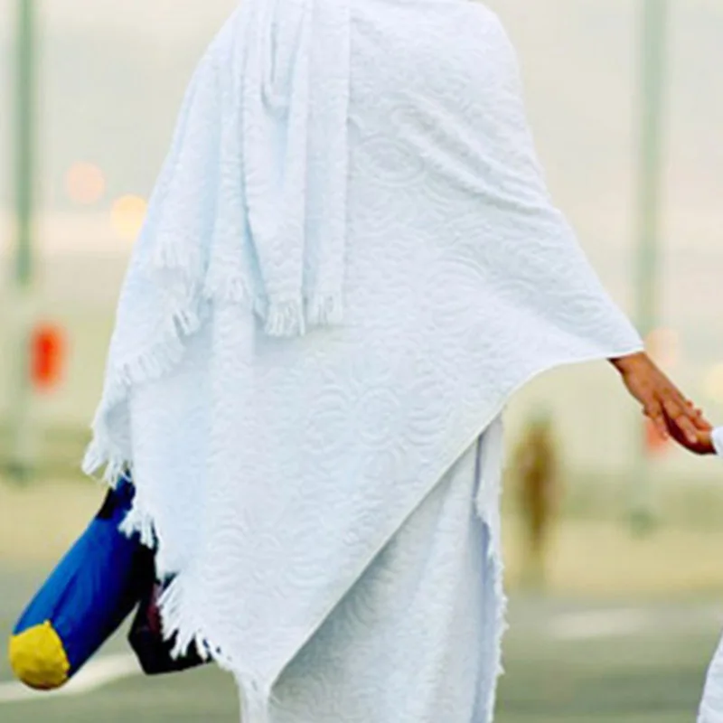 Muslim men's pilgrimage clothing Arab Mecca pilgrimage scarf pilgrimage clothing Ihram Abaya Ramadan scarf Islamic shawl