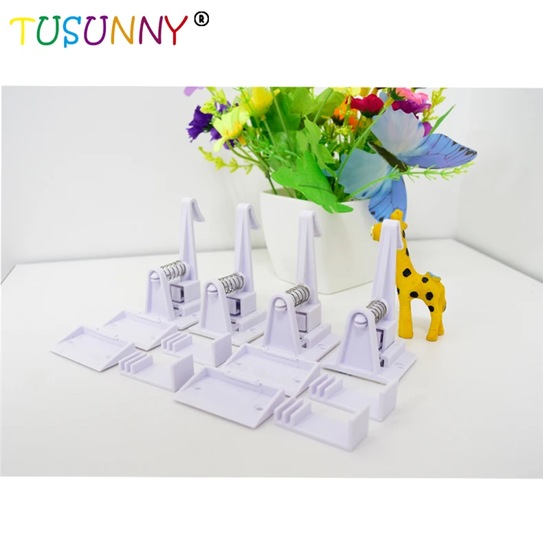 white 6 Pcs TUSUNNY, 6 шт., Магнитная защелка для маленьких детей, магнитная система блокировки, замок для ящика, шкафа, шкафа - Цвет: white 6 Pcs