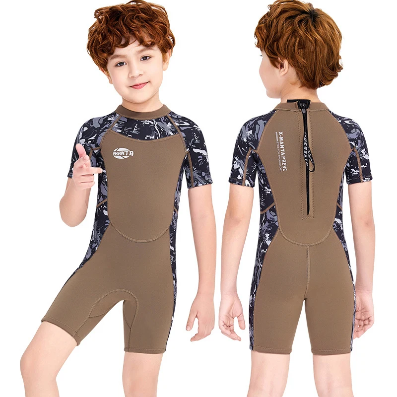 Neoprene Children's Wetsuit 2.5MM Swimwear Boys Surfing Swimsuit One Piece Jellyfish Wet Suit for Boy Bathing Diving Suits | Спорт и