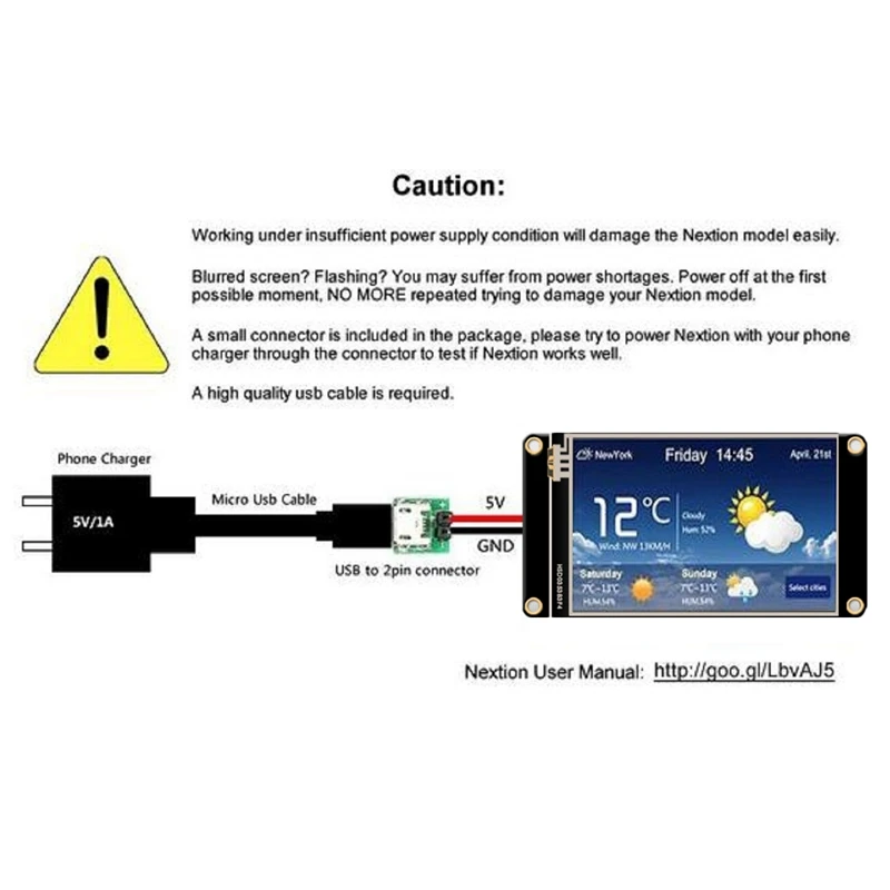 ЖК-экран для Nextion NX4832K035 HMI USRT TFT LCD 2 5-дюймовый Улучшенный модуль человеческого