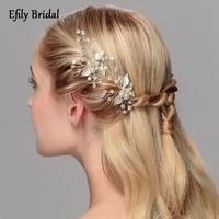 efily bridal pearl hairpins wedding hair accessories for women rhinestone headpiece hair jewelry bride headwear bridesmaid gift