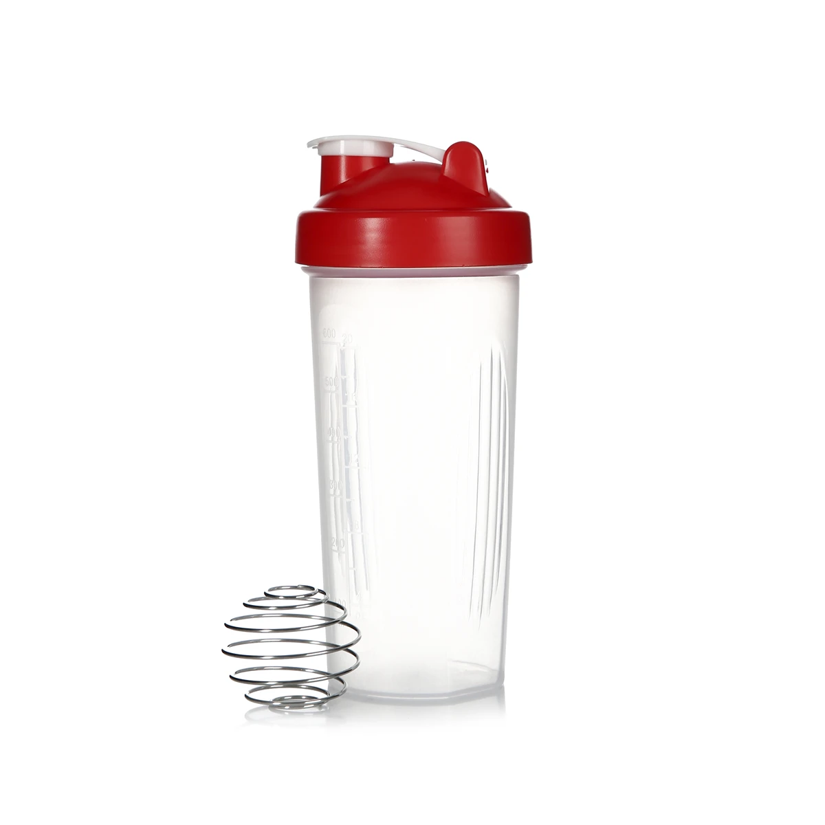 Red 600 мл чашка BPA бесплатно встряхнуть белок блендер миксер напиток шарик с венчиком бутылка Новинка - Цвет: Red