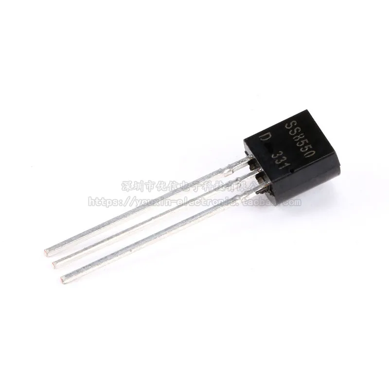 

100 шт./партия, медные ножки для прямых контактов SS8550 TO-92 PNP -25V 1.5A