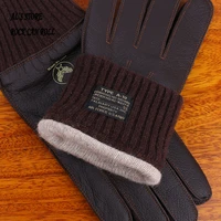 g a10 super offer genuine thick goat skin good quality leather wool durable rider gloves 5 sizes