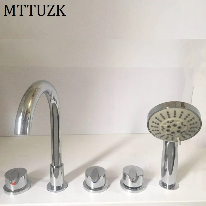 MTTUZK холодной и горячей воды Твердый латунный смесительный клапан кран Смеситель кран для ванны для Ванной Джакузи кран 5 шт наборы