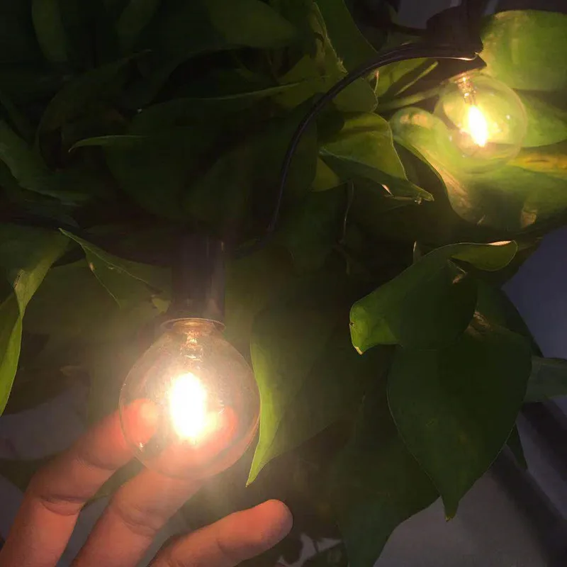 25Ft. Светодиодный G40 наружная светящаяся гирлянда для патио с 25 светодиодный