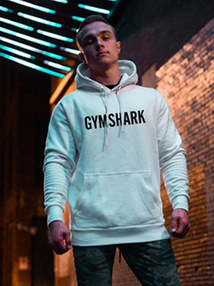 

Мужская спортивная толстовка для фитнеса и бега, Повседневный пуловер с капюшоном, свободная спортивная одежда, осень-зима 2020