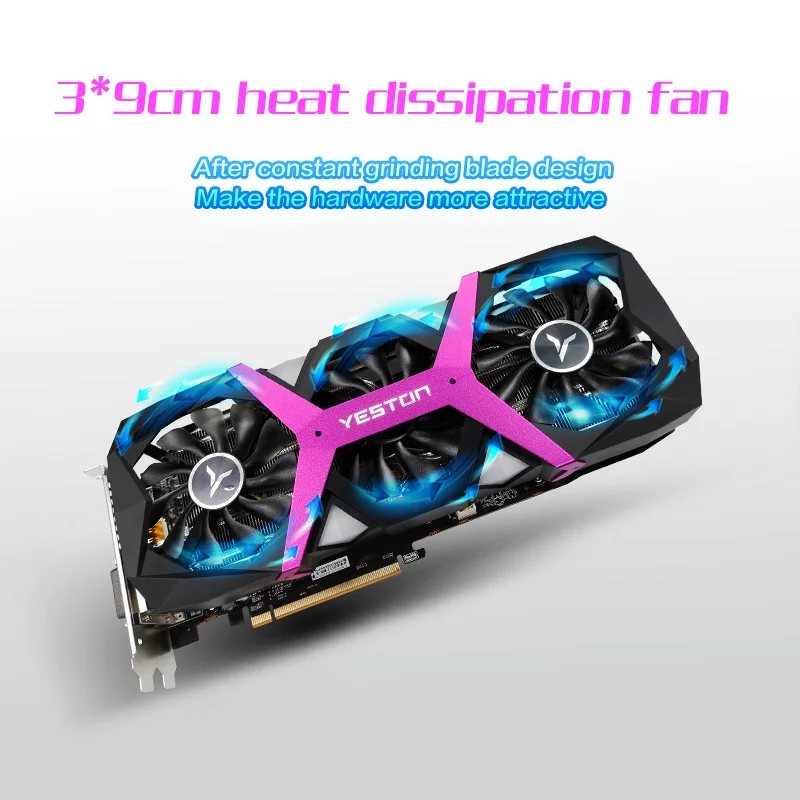 Yeston RX5500XT 8G D6 OC ie карта Boost 1845 МГц/14 ГГц 8 Гб 128 бит GDDR6 игровая с 3