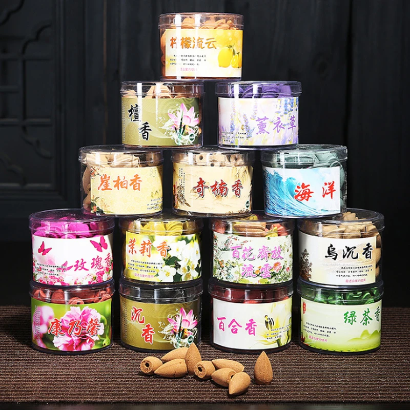 40 шт. конусы для благовоний с ароматом жасмина лаванды розы лимона чая|Благовония