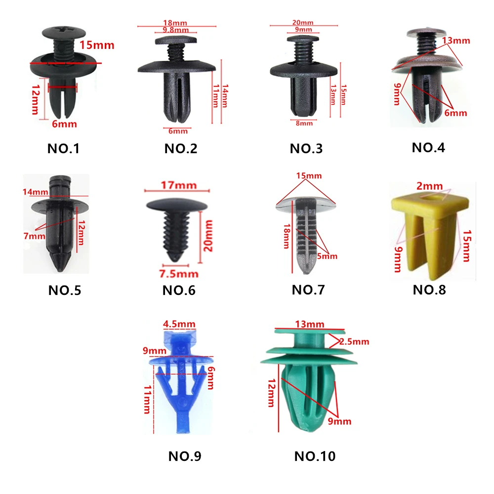200 шт. пластиковые крепежные зажимы для крыши бампера автомобиля toyota tacoma dodge magnum
