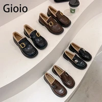 winter shoes female british style 2021 new thick soled college style casual loafers genuine plush fashion shoes girls new