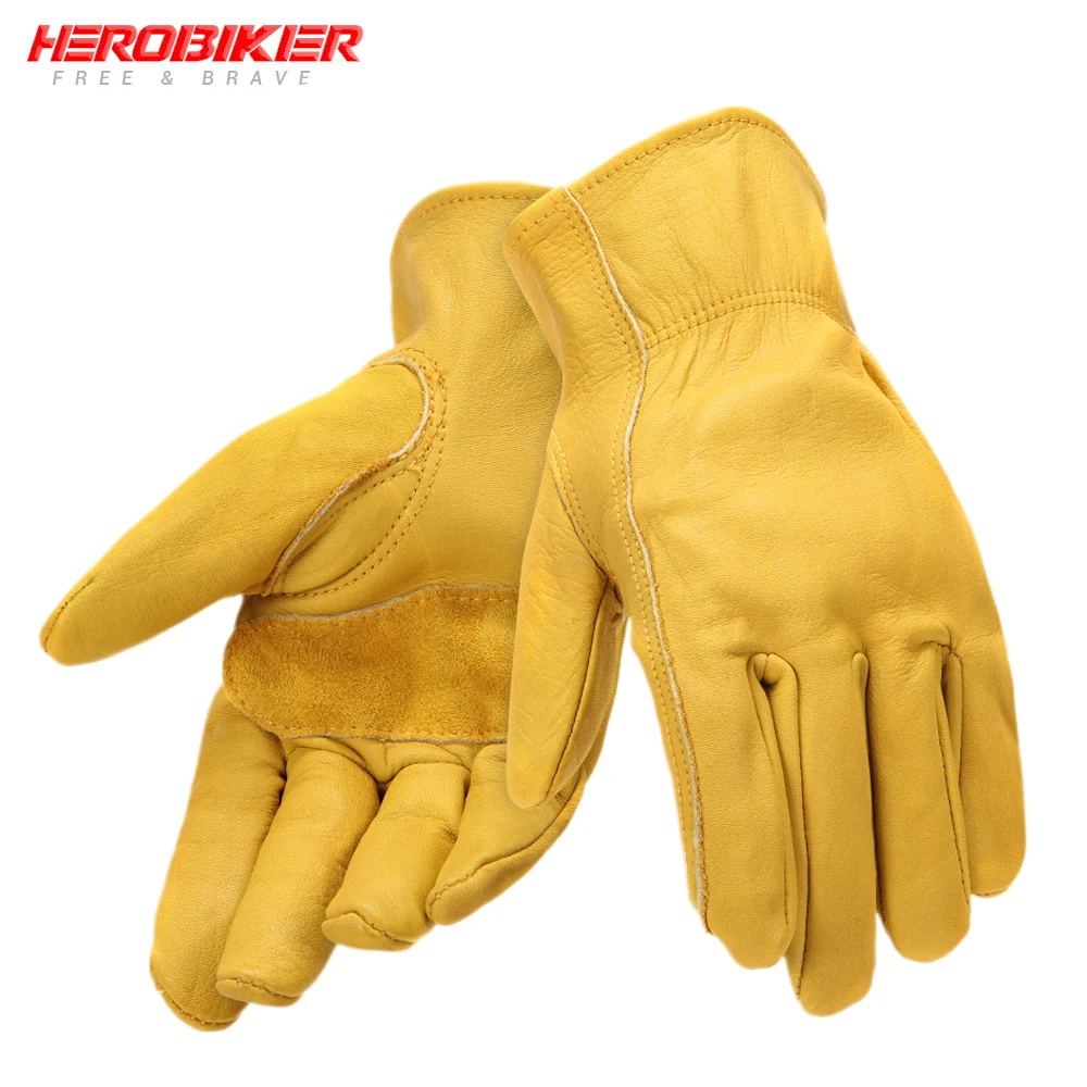 Мотоциклетные Перчатки HEROBIKER из натуральной овечьей кожи мужские мотоциклетные
