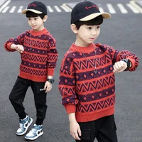 boys sweater kids outwear tops%c2%a02021 o neck fleece thicken warm winter autumn knitting pullover children clothing