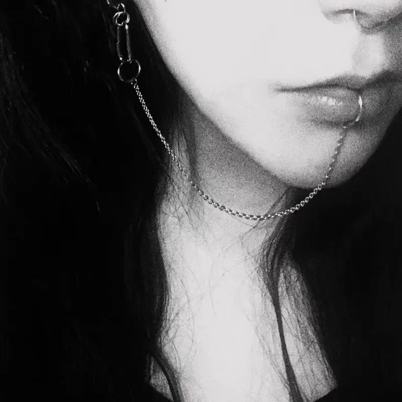 Модные стильные индивидуальные Искусственные серьги в стиле панк кольцо для губ