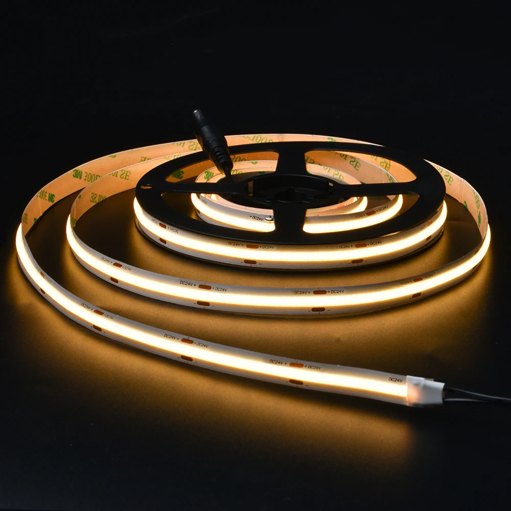 

5M IP20 2700K DC24V 504chips/m Flex COB LED Strip