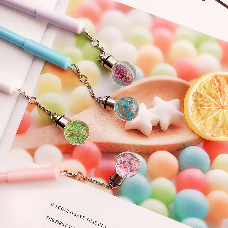 1 шт. Творческий светящийся светильник лампочка гелевая ручка с милыми цветами