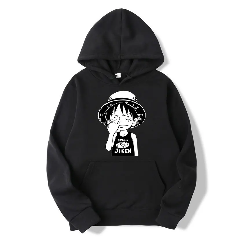 

Casual Hoodie One Piece Fleece Hip Hop Pullover Male Streetwear Fashion Anime Long-Sleeve Clothes Printed Sweatshirt Harajuku